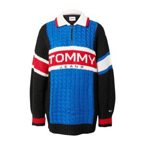 Tommy Jeans Svetr  světlemodrá / červená / černá / bílá