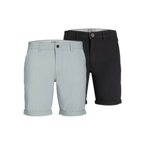 JACK & JONES Chino kalhoty 'DAVE'  světle šedá / černá