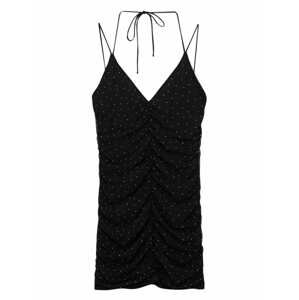 Pull&Bear Letní šaty  černá / bílá
