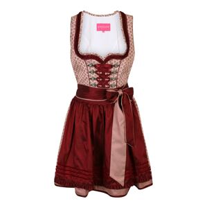 Krüger Madl Dirndl  starobéžová / vínově červená