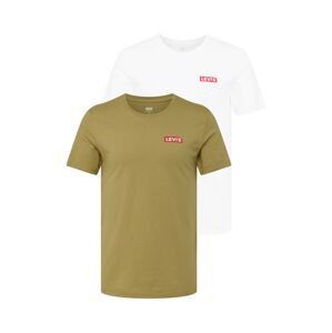 LEVI'S Tričko  khaki / červená / bílá