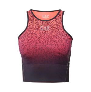 EA7 Emporio Armani Sportovní top  šedá / tmavě fialová / pink / černá