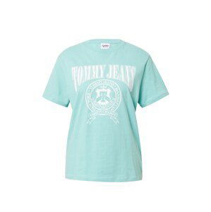 Tommy Jeans Tričko  azurová modrá / bílá