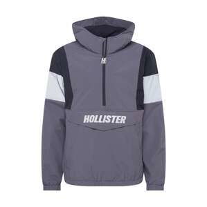 HOLLISTER Přechodná bunda  šedá / černá / bílá