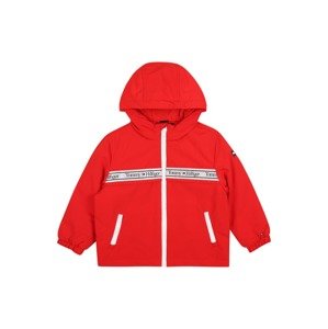 TOMMY HILFIGER Přechodná bunda 'U HERO TAPE JACKET'  červená / černá / bílá