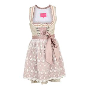 Krüger Madl Dirndl  béžová / růže / offwhite