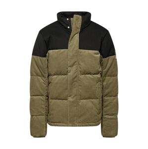 JACK WOLFSKIN Zimní bunda 'NATURE'  khaki / černá