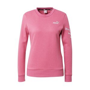 PUMA Sportovní mikina  orchidej / stříbrná