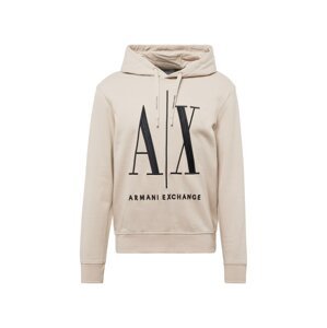 ARMANI EXCHANGE Mikina  béžová / černá