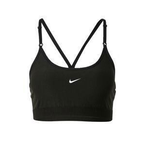 NIKE Sportovní podprsenka  černá / bílá