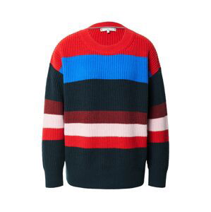 TOMMY HILFIGER Svetr  modrá / noční modrá / růžová / červená