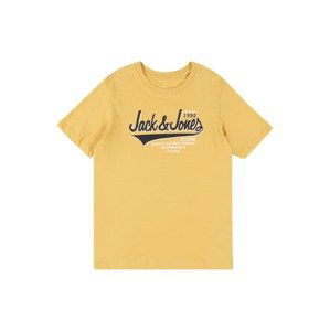 Jack & Jones Junior Tričko  limone / černá / bílá