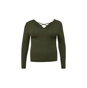 ABOUT YOU Curvy Tričko 'Christina'  khaki