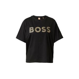 BOSS Black Tričko 'Ekrisp'  světle hnědá / černá