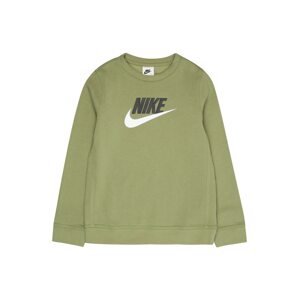 Nike Sportswear Mikina  olivová / černá / bílá