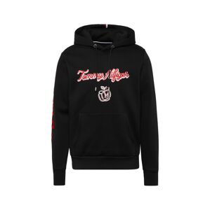 TOMMY HILFIGER Mikina  růžová / červená / černá / bílá