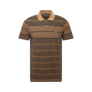 Lyle & Scott Tričko 'Grid'  velbloudí / tmavě hnědá / žlutá