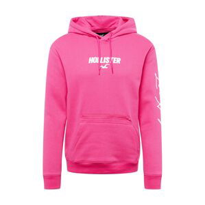 HOLLISTER Mikina  pink / bílá