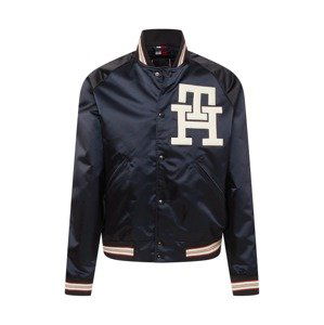 TOMMY HILFIGER Přechodná bunda 'VARSITY'  noční modrá / hnědá / bílá