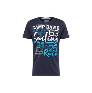 CAMP DAVID Tričko  modrá / bílá