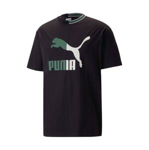 PUMA Tričko  zelená / černá / bílá