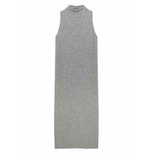 Pull&Bear Úpletové šaty  šedý melír
