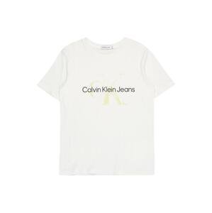 Calvin Klein Jeans Tričko  žlutá / černá / bílá