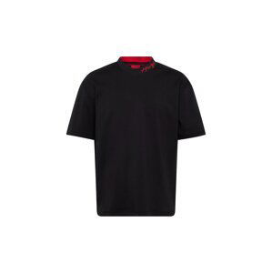 HUGO Tričko 'Demming'  červená / černá