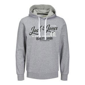 JACK & JONES Mikina 'ANDY'  marine modrá / šedý melír / bílá