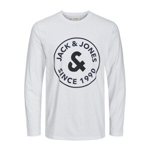 JACK & JONES Tričko 'AARON'  tmavě modrá / offwhite