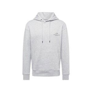 JACK & JONES Mikina 'Felix'  světle šedá / černá