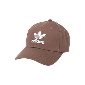 ADIDAS ORIGINALS Kšiltovka  tmavě hnědá / bílá