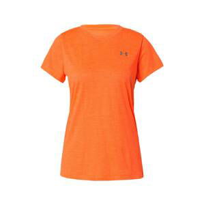 UNDER ARMOUR Funkční tričko  šedá / oranžový melír