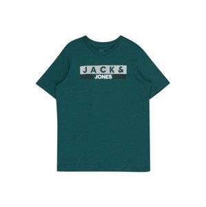 Jack & Jones Junior Tričko  tmavě zelená / bílá