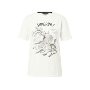 Superdry Tričko  béžová / světle šedá / červená / černá