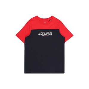 Jack & Jones Junior Tričko 'Dan'  červená / černá / bílá