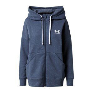 UNDER ARMOUR Sportovní mikina  tmavě šedá / bílá