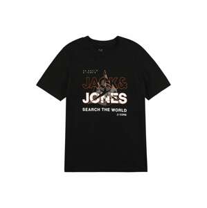 Jack & Jones Junior Tričko  šedá / oranžová / černá / bílá