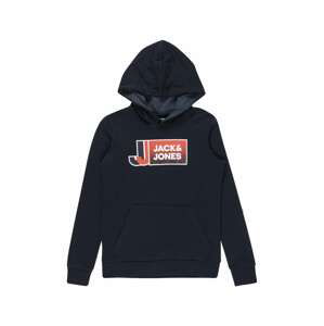 Jack & Jones Junior Mikina  tmavě modrá / červená / bílá