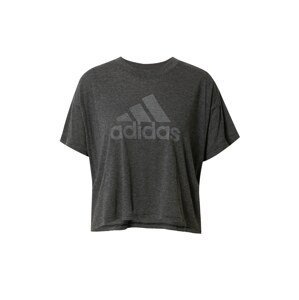 ADIDAS SPORTSWEAR Funkční tričko  šedá / černý melír
