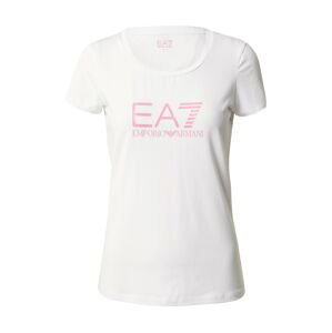 EA7 Emporio Armani Tričko  světle růžová / bílá