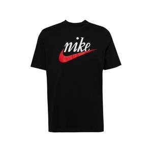 Nike Sportswear Tričko  jasně červená / černá / bílá