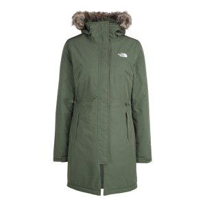 THE NORTH FACE Zimní parka 'Zaneck'  hnědý melír / tmavě zelená / bílá