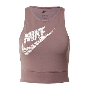 Nike Sportswear Top  bledě fialová / bílá
