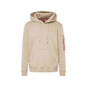 ALPHA INDUSTRIES Mikina  písková / červená