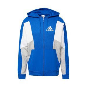 ADIDAS SPORTSWEAR Sportovní mikina  modrá / šedý melír / bílá