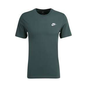 Nike Sportswear Tričko  tmavě zelená / bílá