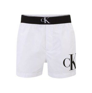 Calvin Klein Swimwear Plavecké šortky  černá / bílá