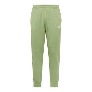 Nike Sportswear Kalhoty  světle zelená / bílá