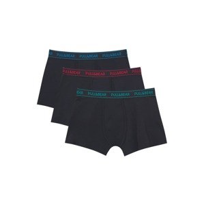 Pull&Bear Boxerky  tmavě modrá / nefritová / červená / černá